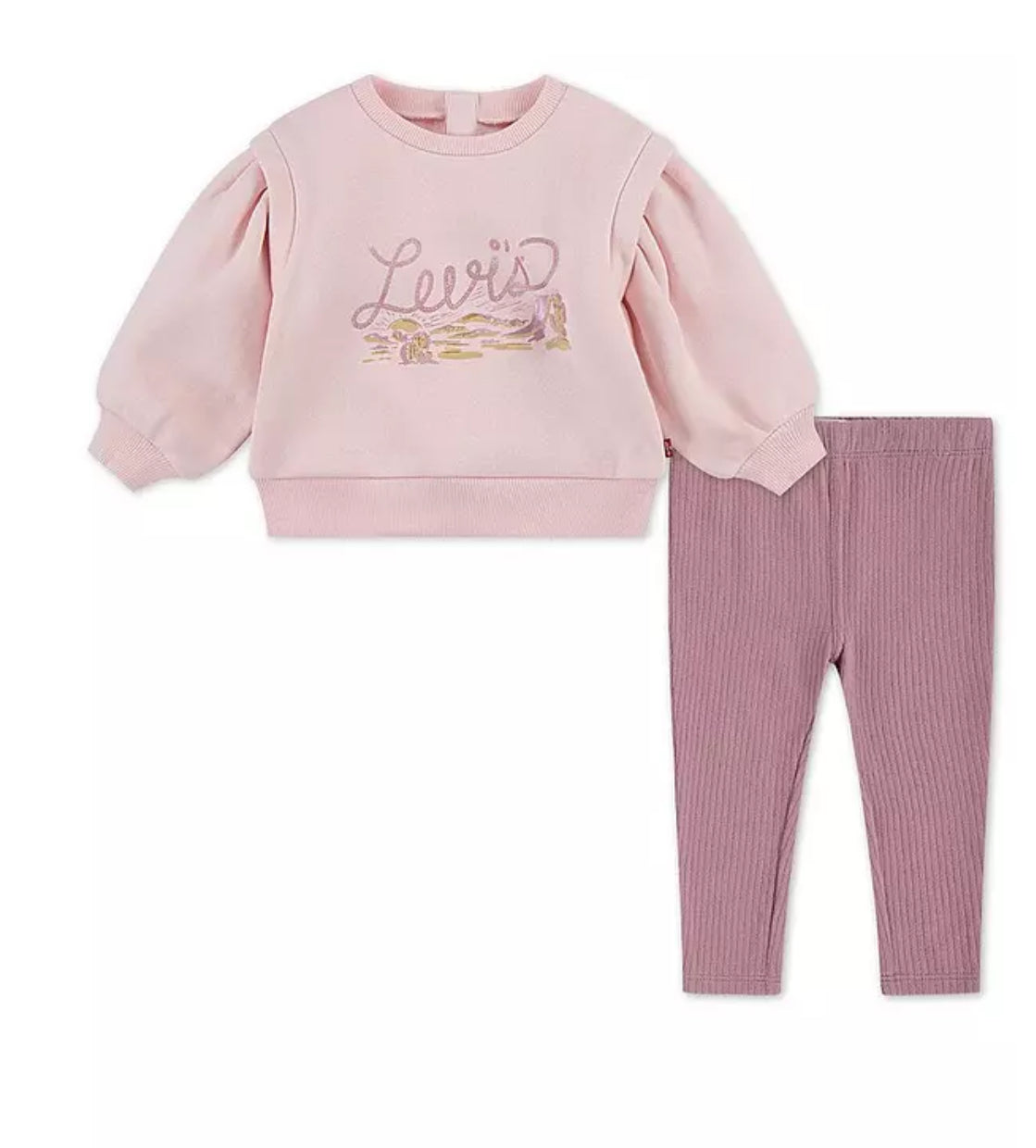Levi’s Girls Pink Sweater and Legging Set