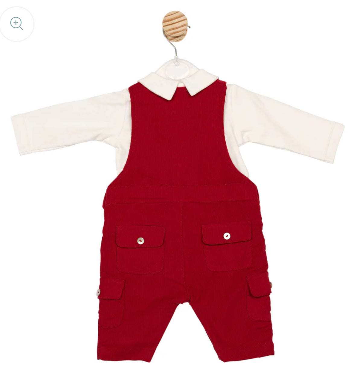 Boys Red Cord Dungarees