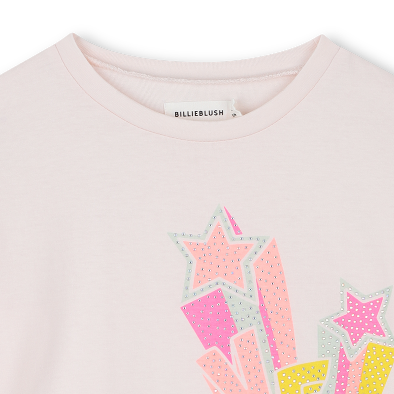 Billieblush Girls Pale Peach Glitter Star Top
