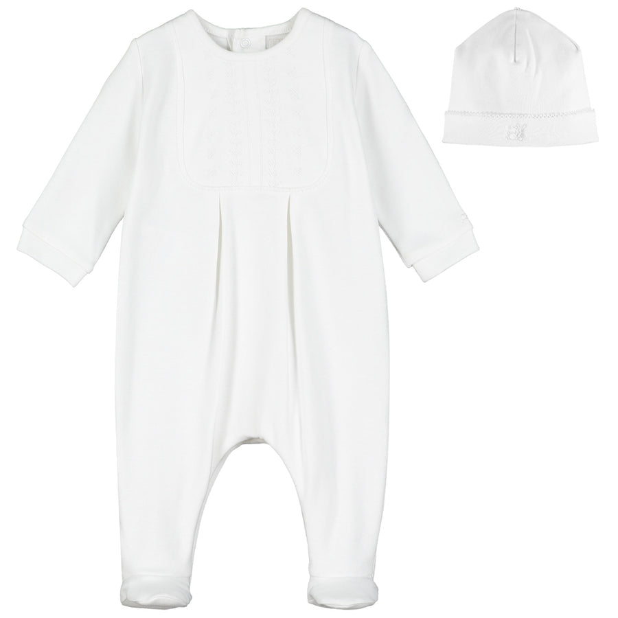 Emile et Rose White Unisex Mallory Babygrow