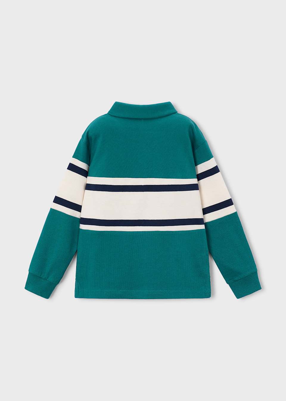 Mayoral Boys Teal Stripe Polo Shirt
