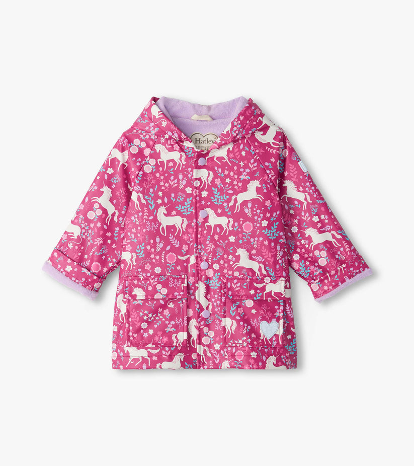 Hatley Girls Pink Forest Raincoat