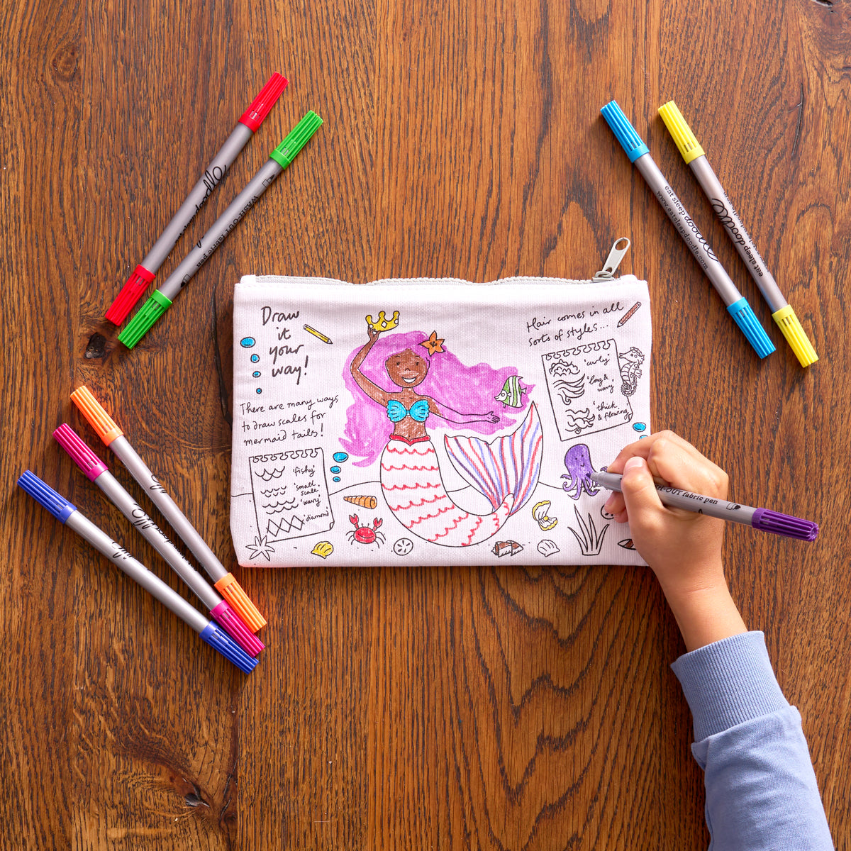 Mermaid Colour In Pencil Case
