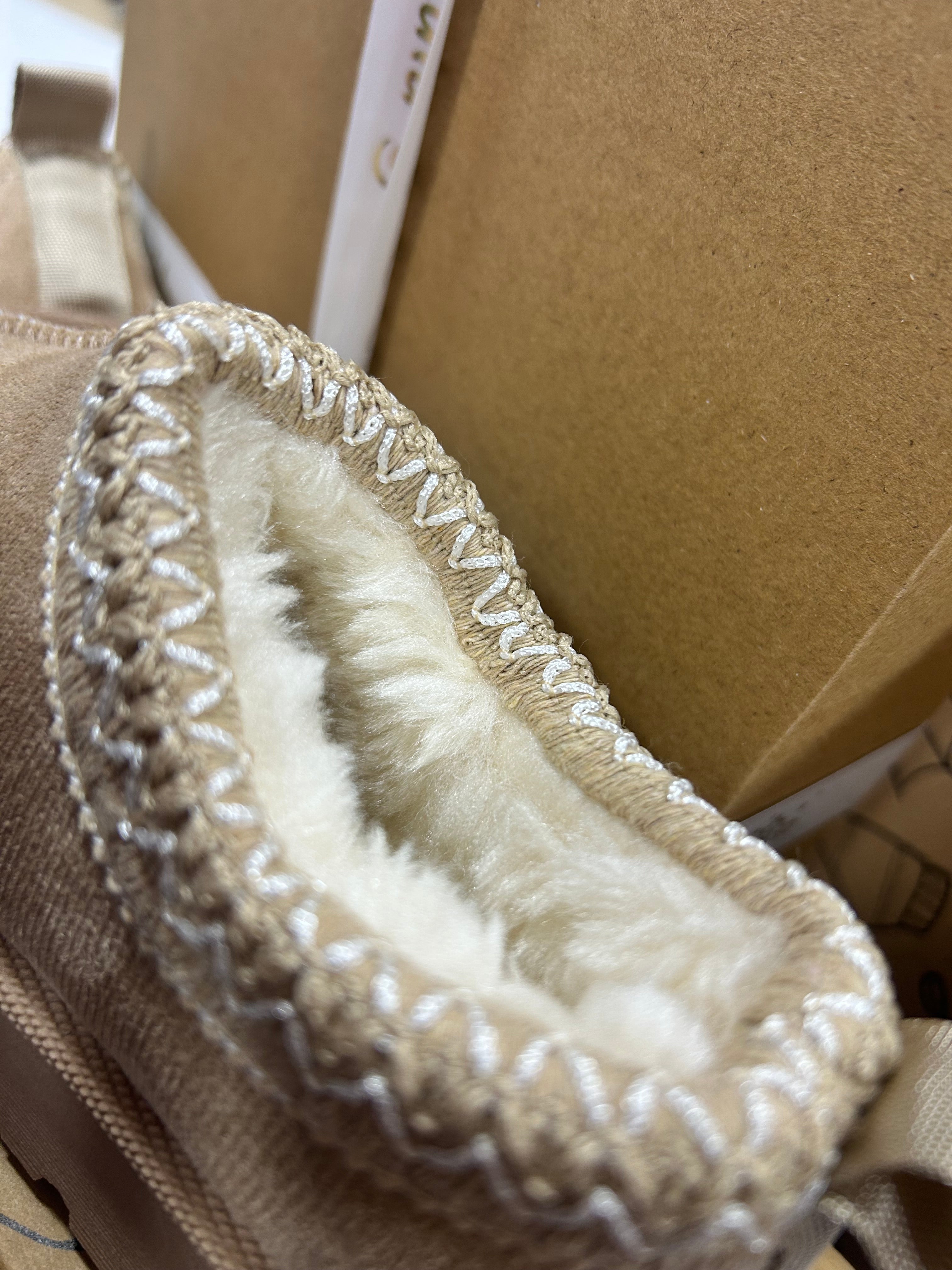 Girls Beige Stitched Ankle Boots