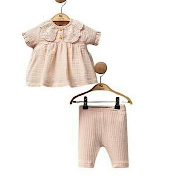 Baby Girl Dusty Pink Outfit Set