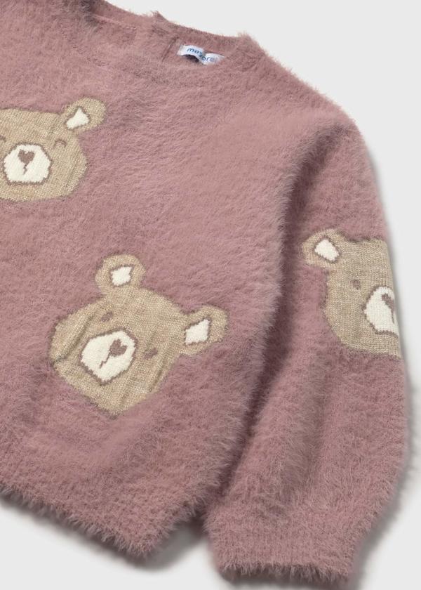 Mayoral Baby Girls Bear Jumper and Ribbed Flares Outfit