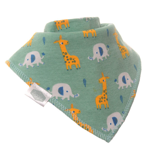 Ziggle Baby Giraffe and Elephant Bib