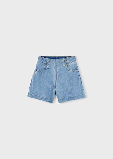 Mayoral Girls Denim High Waisted Shorts 3224