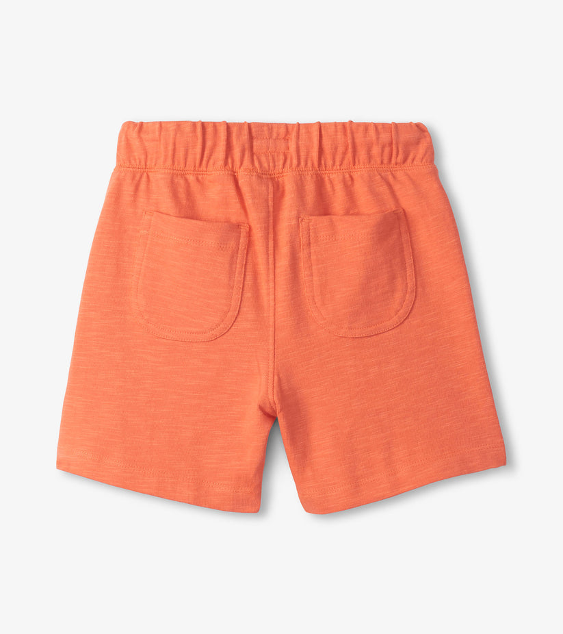 Hatley Boys Flaming Orange Cotton Shorts