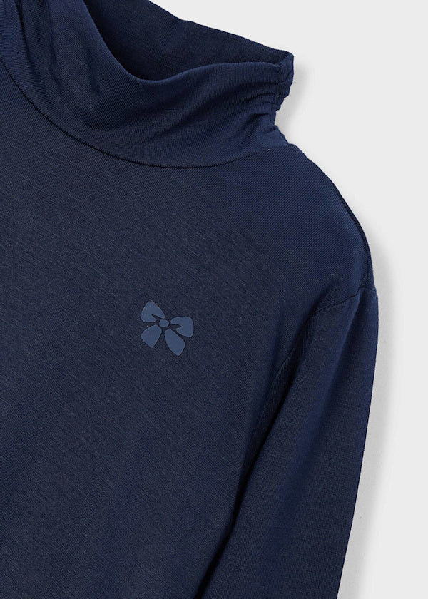 Mayoral Girls Long Sleeve Navy Turtleneck
