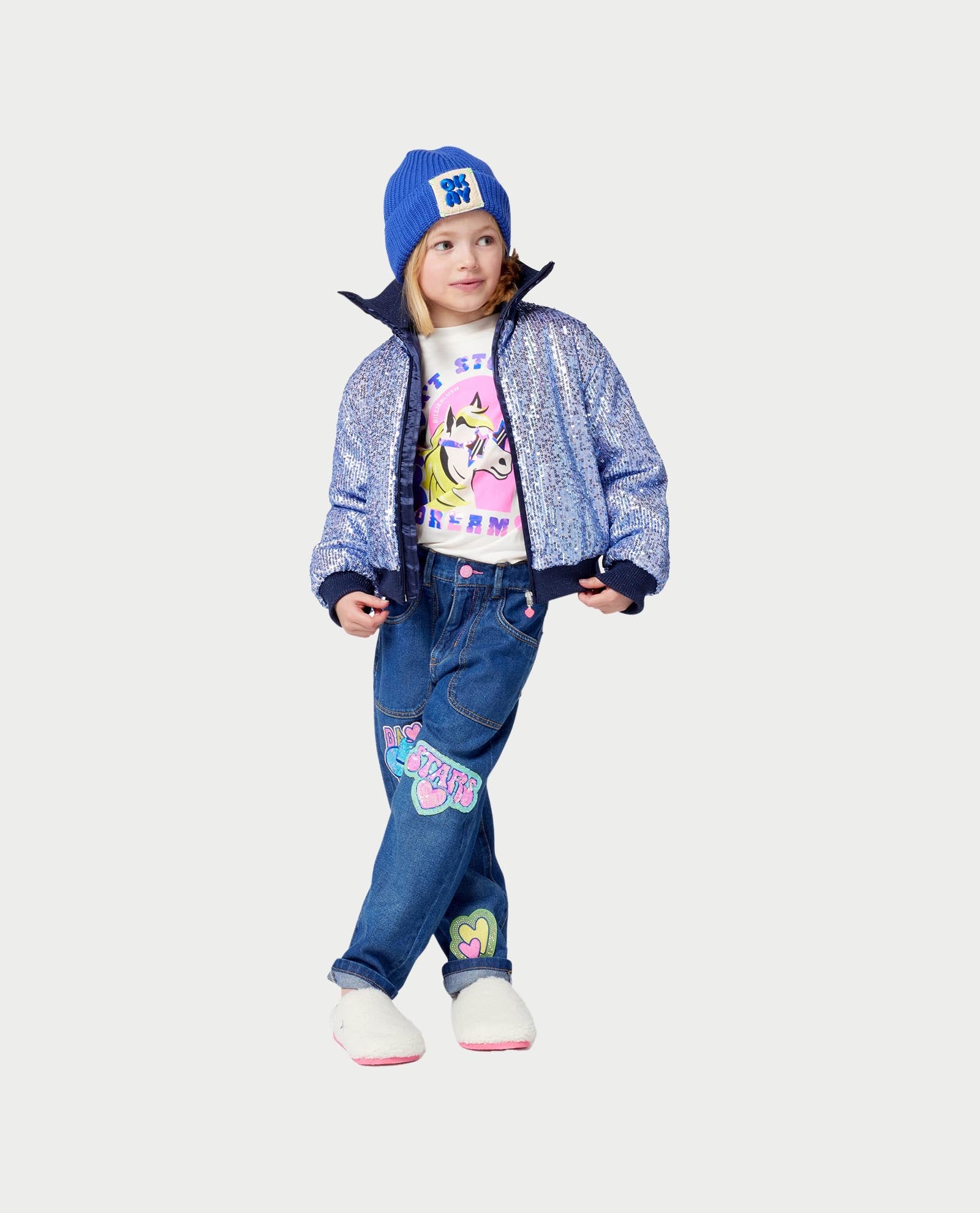 Billieblush Girls Sequin Motif Jeans ZU21327