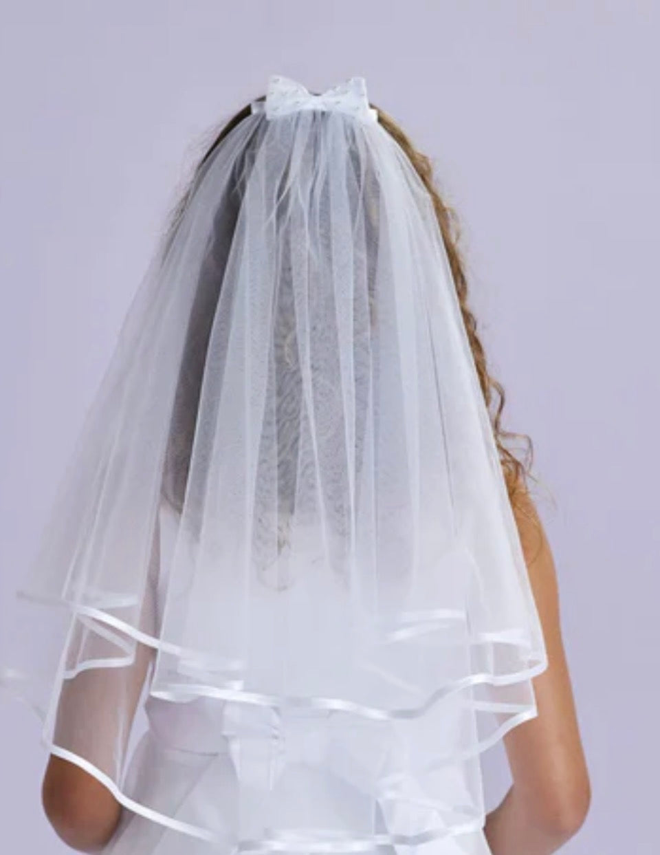 White Communion Veil- Leah