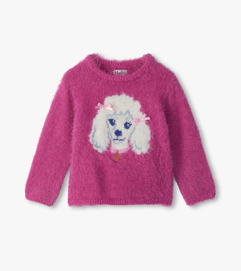 Hatley Younger Girls Posh Poodle Fluffy Jumper