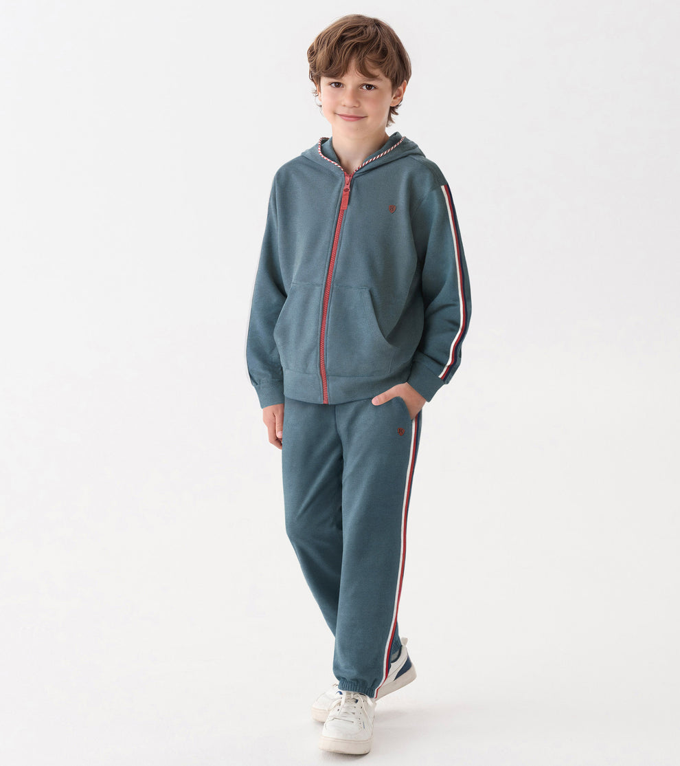 Hatley Boys Blue Zip Hoodie