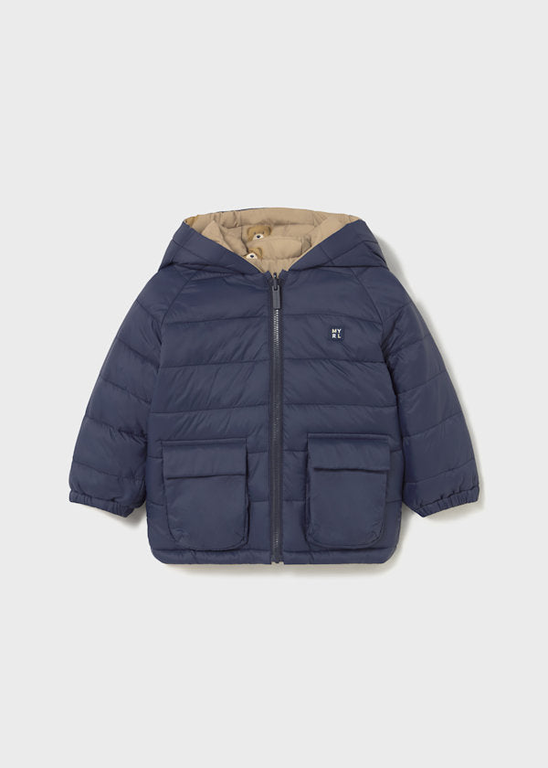 Mayoral Baby Boy Navy Bear Reversible Coat 2420