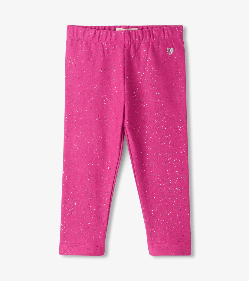 Hatley Younger Girls Rose Violet Glitter Leggings