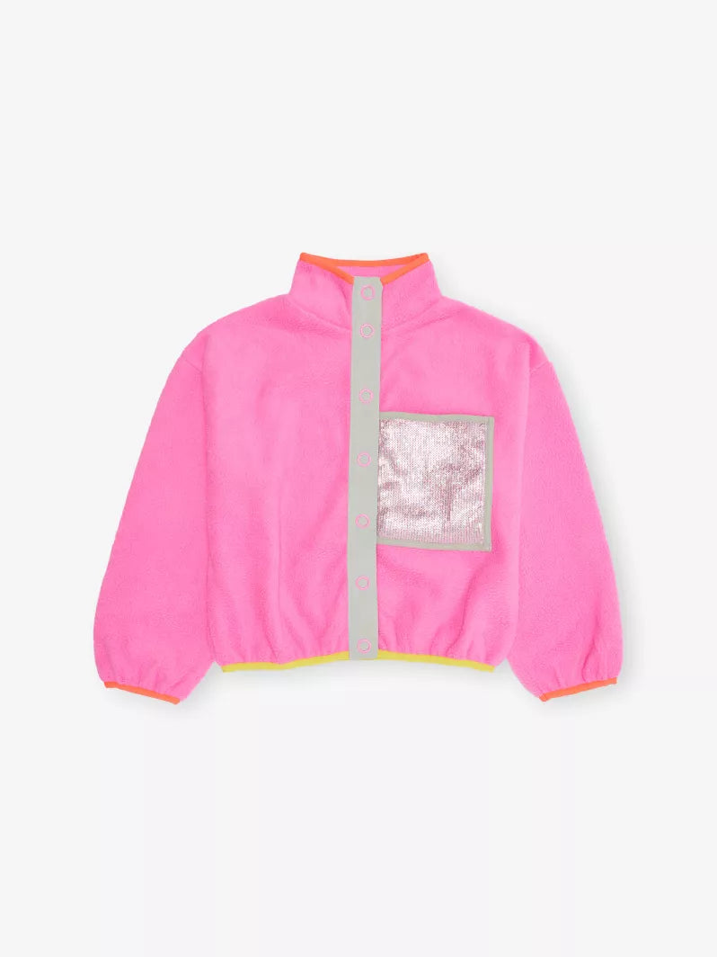 Billieblush Girls Pink Sparkle Pocket Fleece