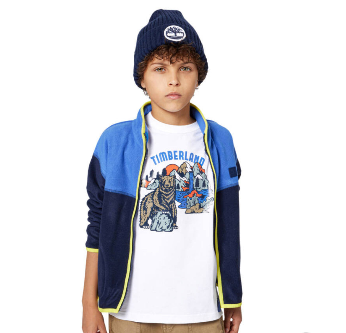 Timberland Boys Blue Polar Zip Up Fleece.