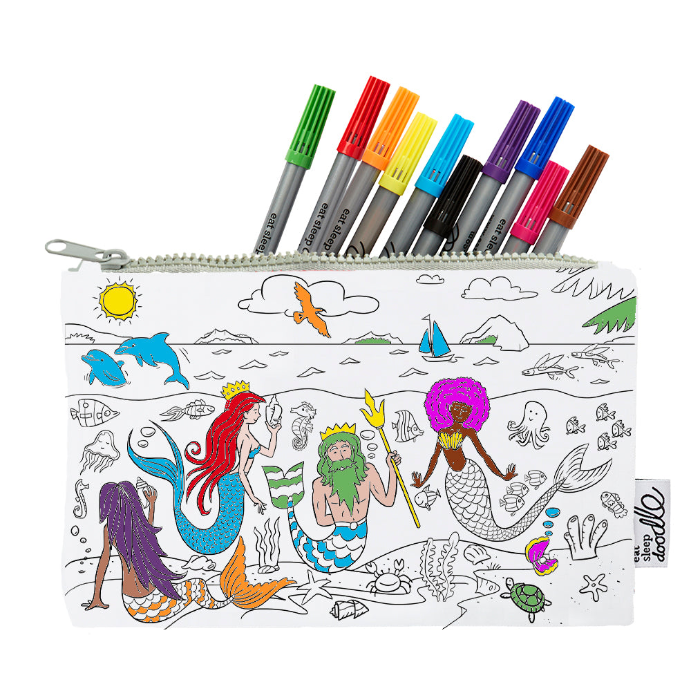Mermaid Colour In Pencil Case