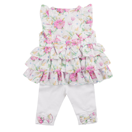 Mintini Baby Girls Floral Outfit