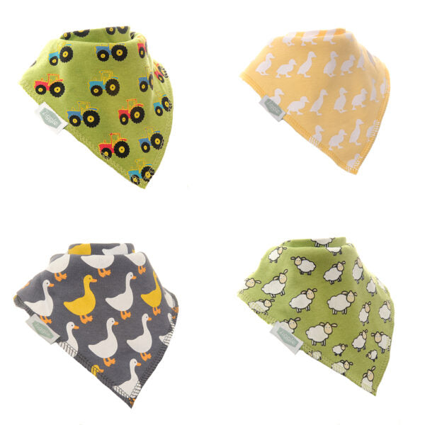 Ziggle Bibs “Farmyard Fun” 4 Pack