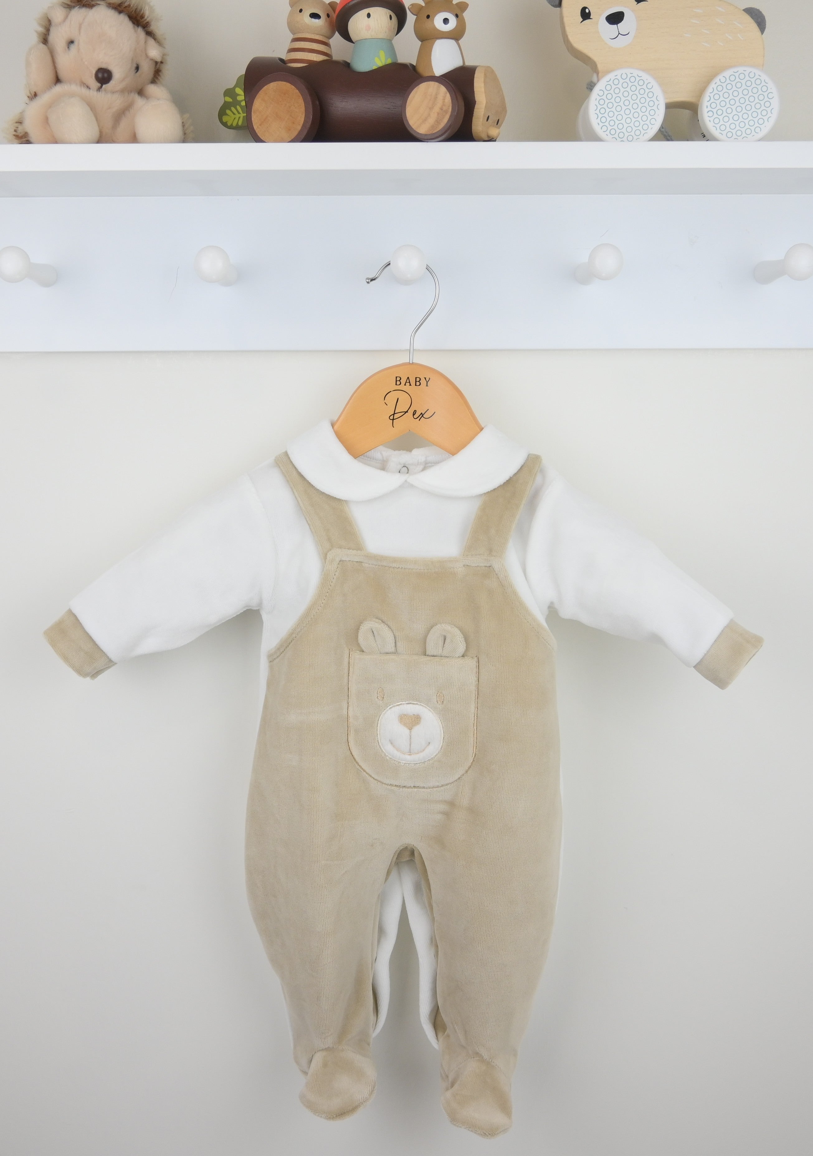 Baby Bear Sleepsuit in Sand