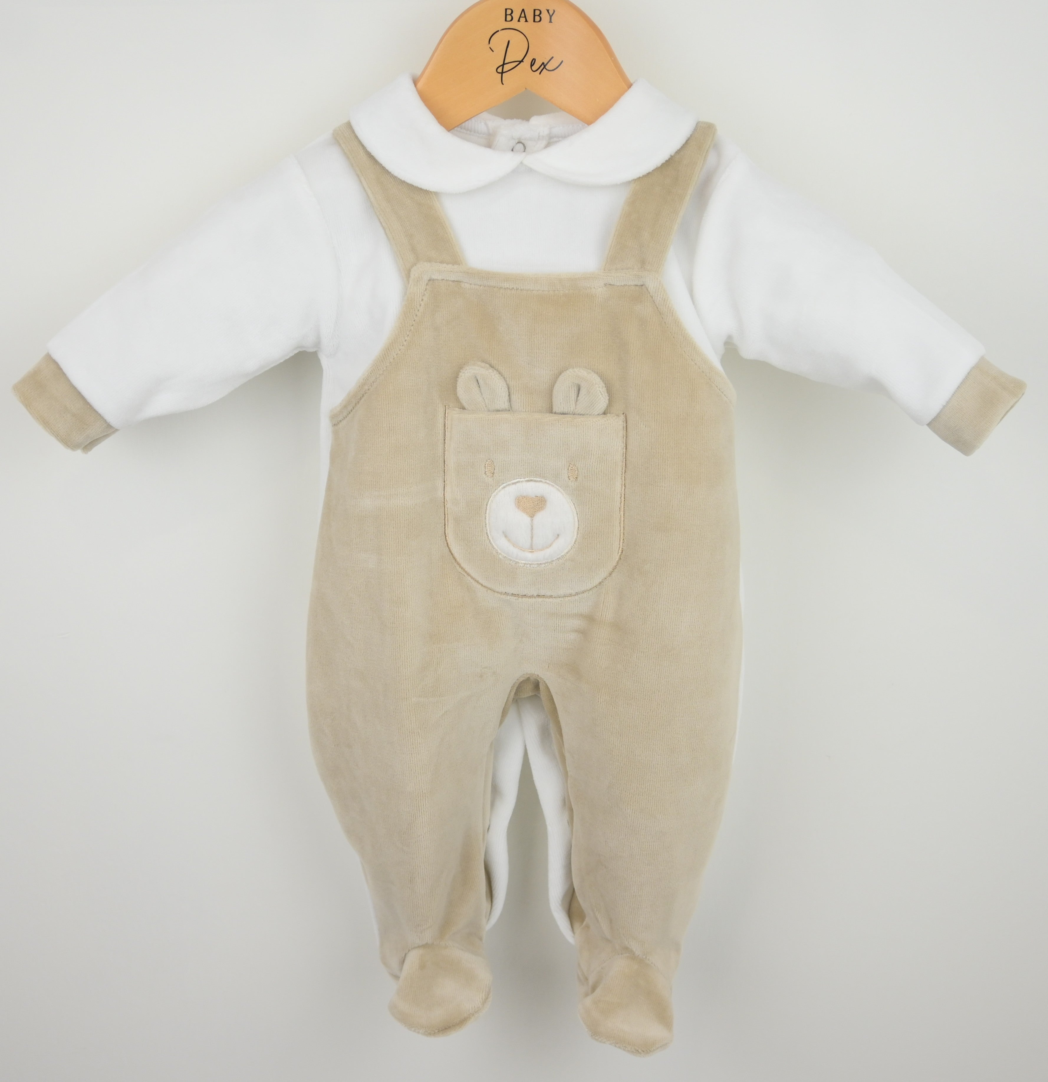 Baby Bear Sleepsuit in Sand