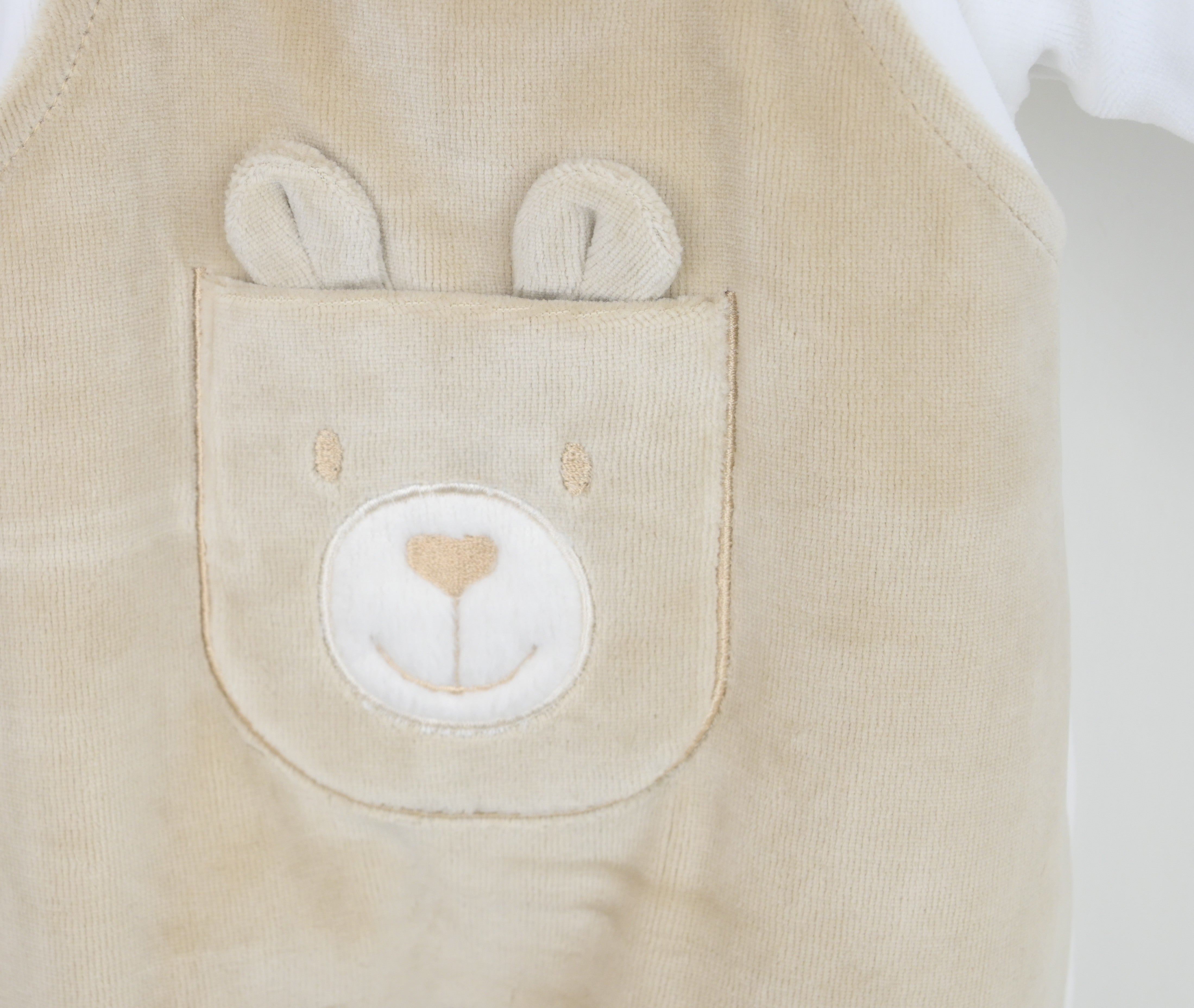 Baby Bear Sleepsuit in Sand