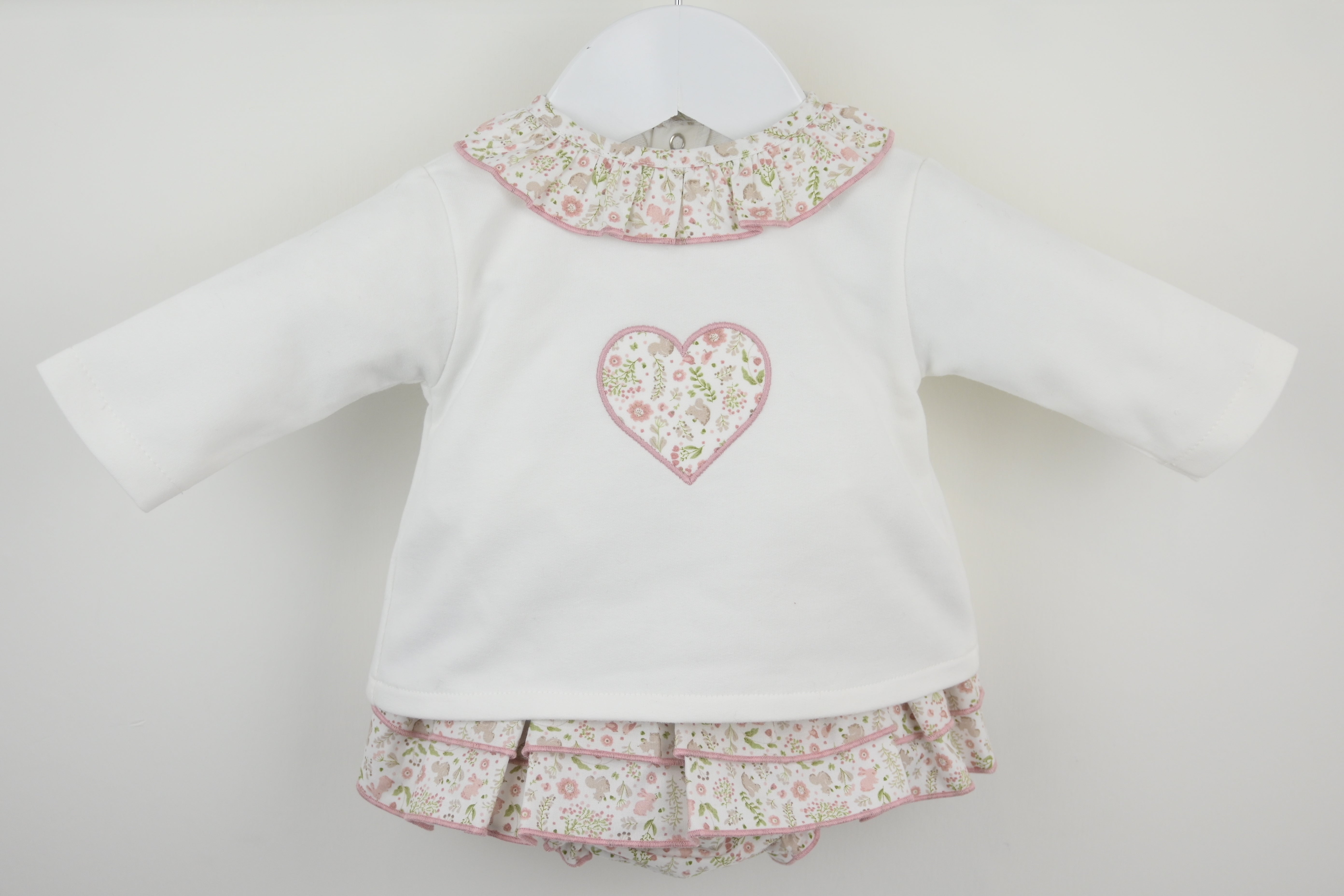 Baby Girl Ivory Floral 2 Piece Outfit