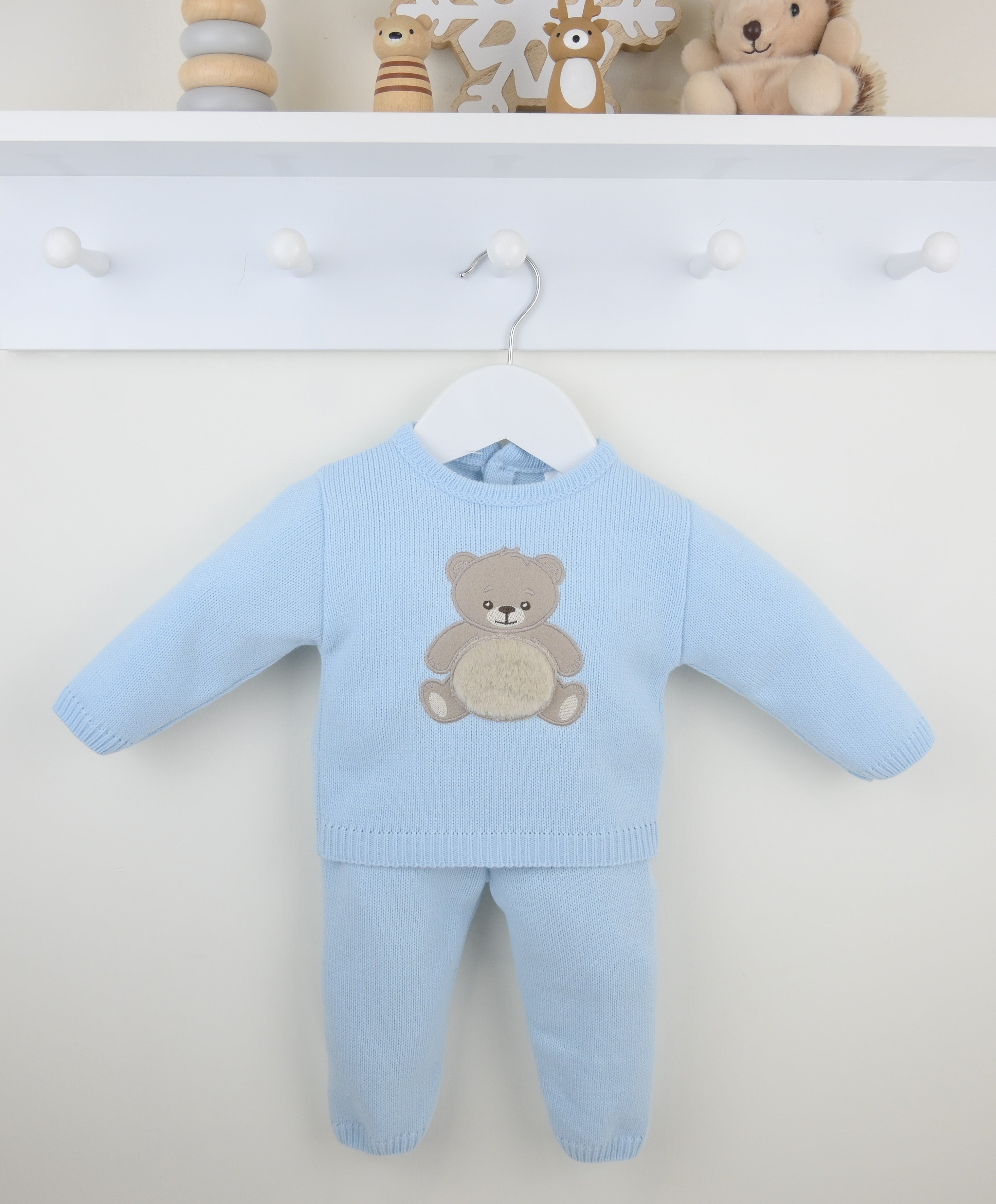 Baby Boy Blue Teddy Outfit