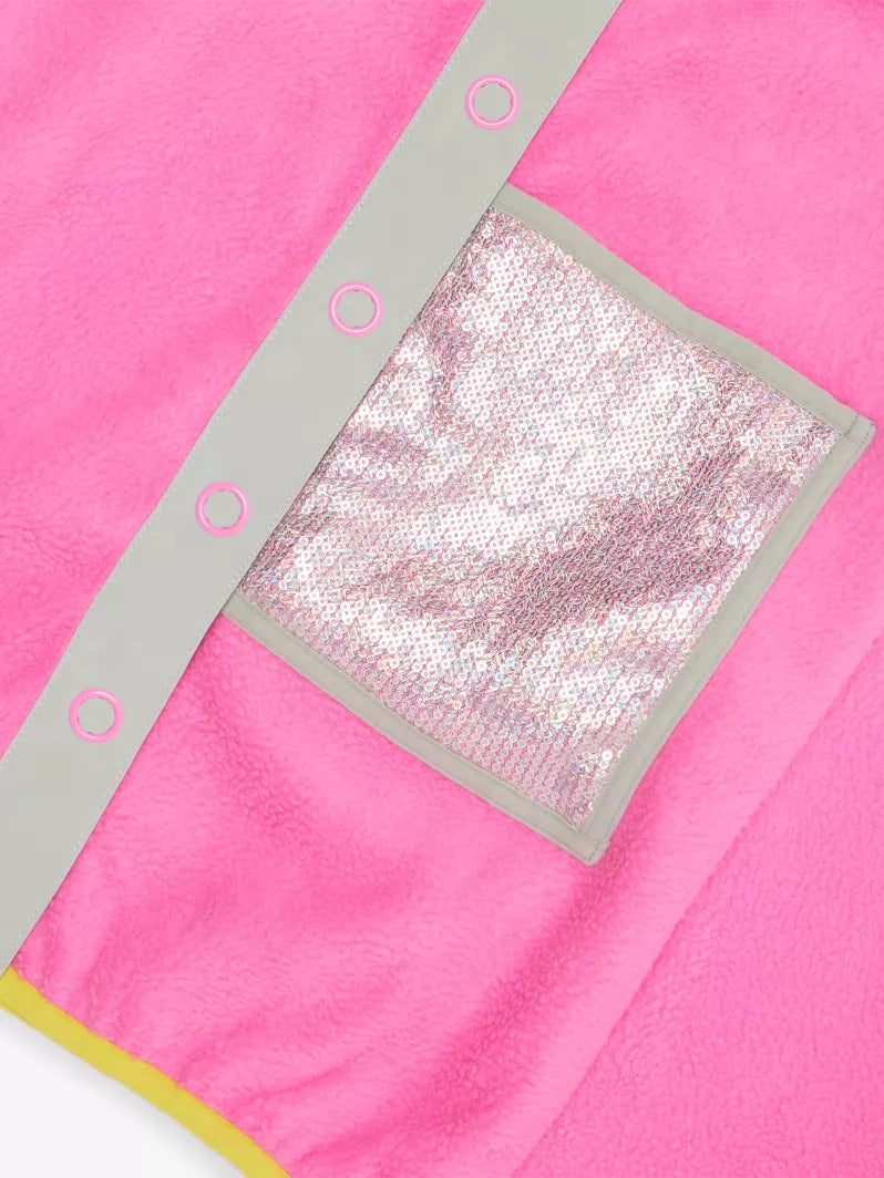 Billieblush Girls Pink Sparkle Pocket Fleece
