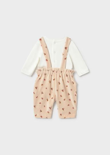 Mayoral Baby Girl Floral Dungaree Outfit