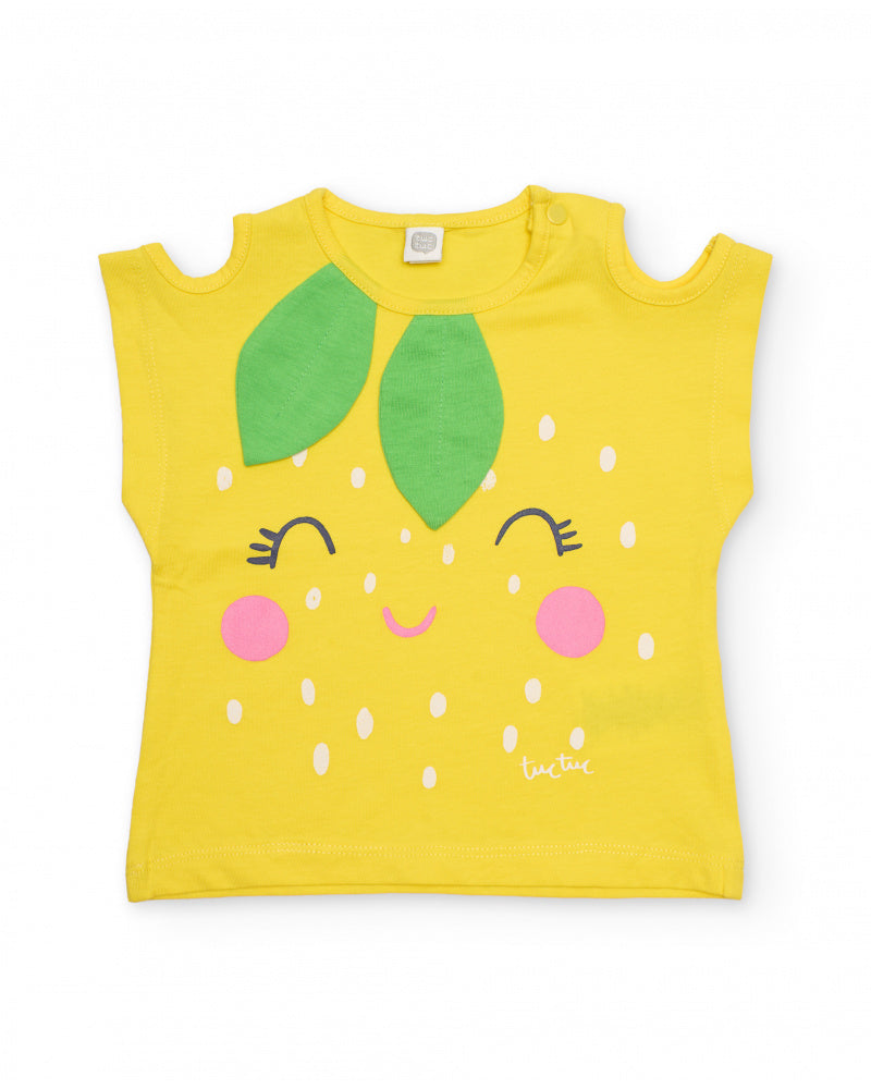 Tuc Tuc Girls Lemon and Pink Shorts Set