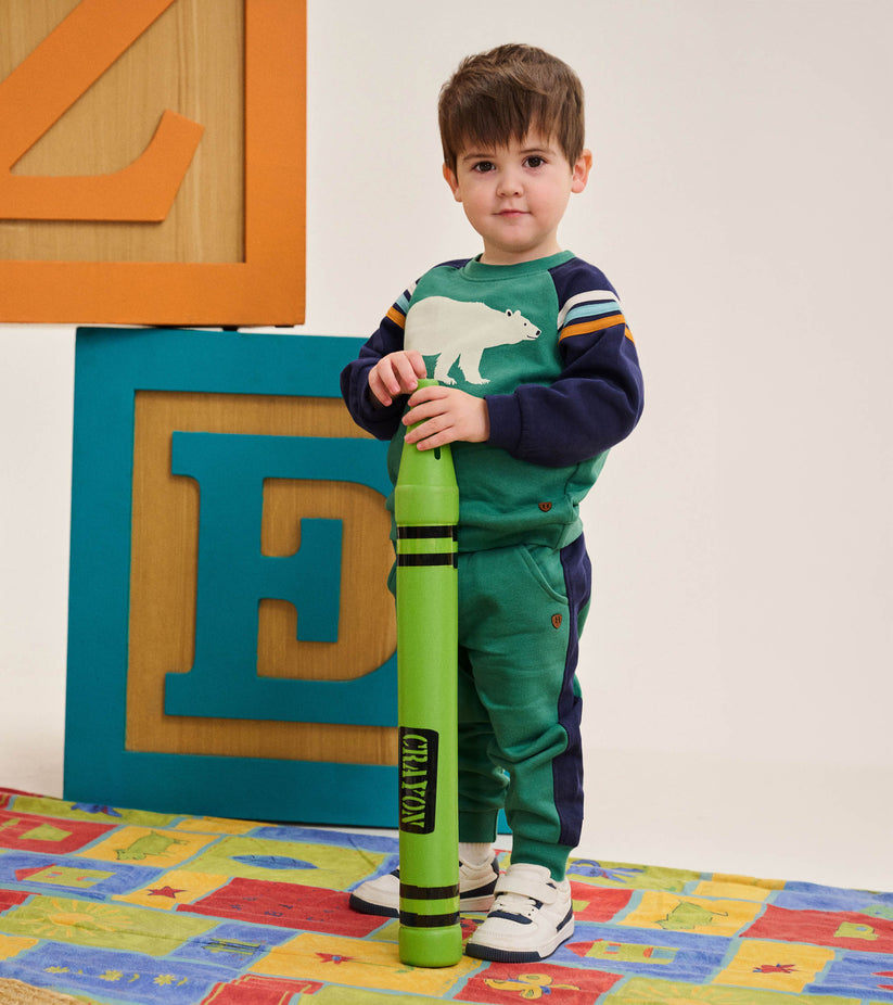 Hatley Boys Green Bear Tracksuit