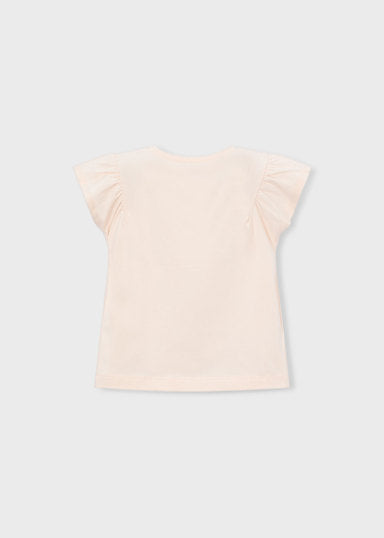 Mayoral Girls Howdy Peach Short Sleeved T-Shirt 3007 080