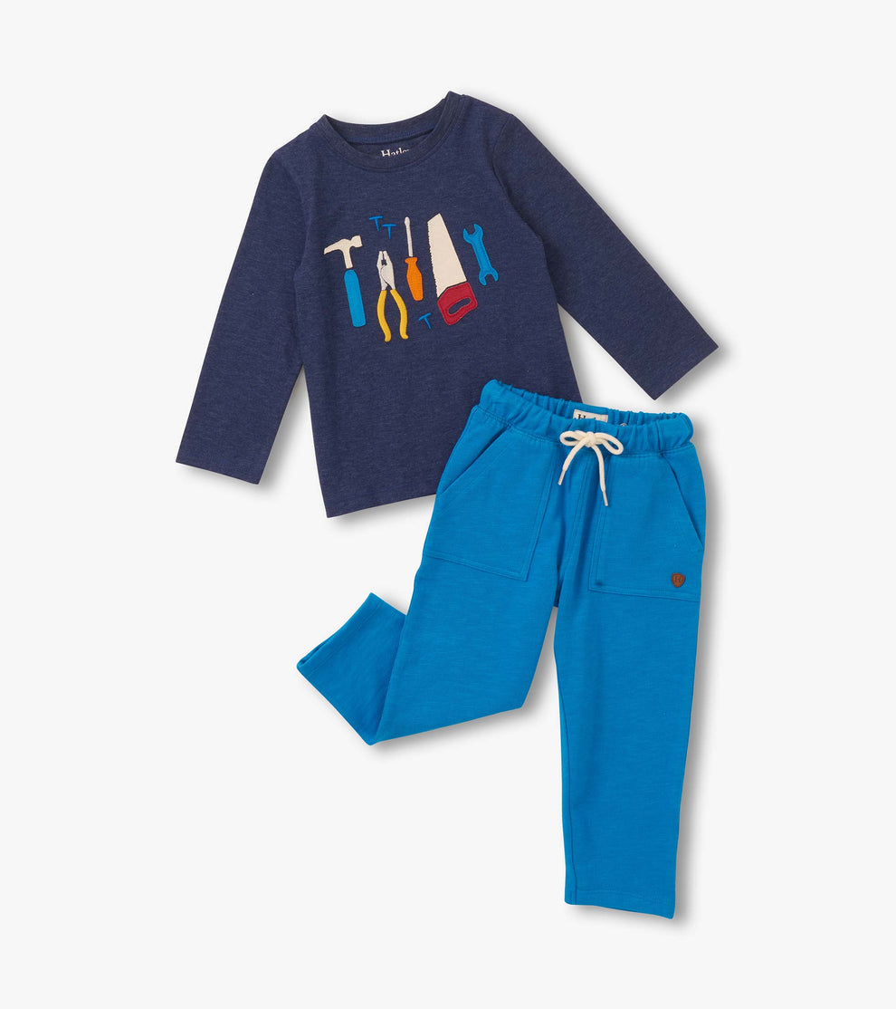 Hatley Younger Boys Navy Blue Tools Outfit