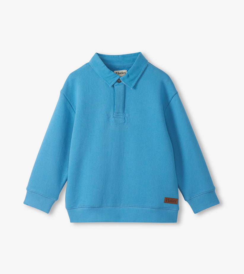 Hatley Boys Blue Rugby Sweatshirt