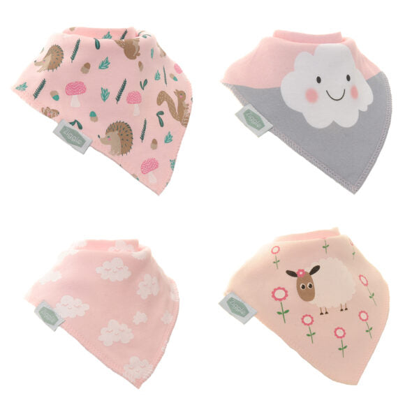 Ziggle Bibs “Cuddly Pinks” 4 Pack