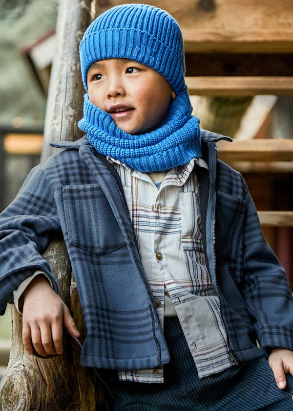 Mayoral Boys Navy Check Shacket