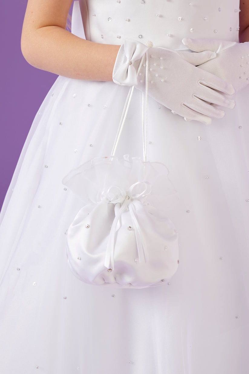 Athena White Communion Bag