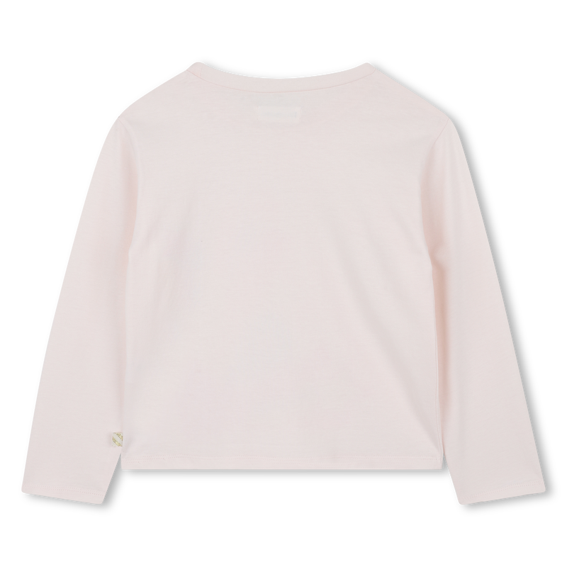 Billieblush Girls Pale Peach Glitter Star Top
