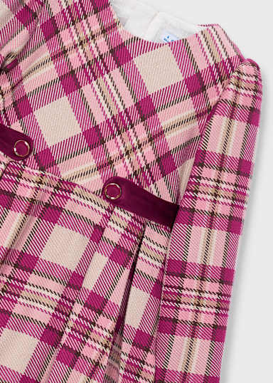 Mayoral Girls Raspberry Check Dress