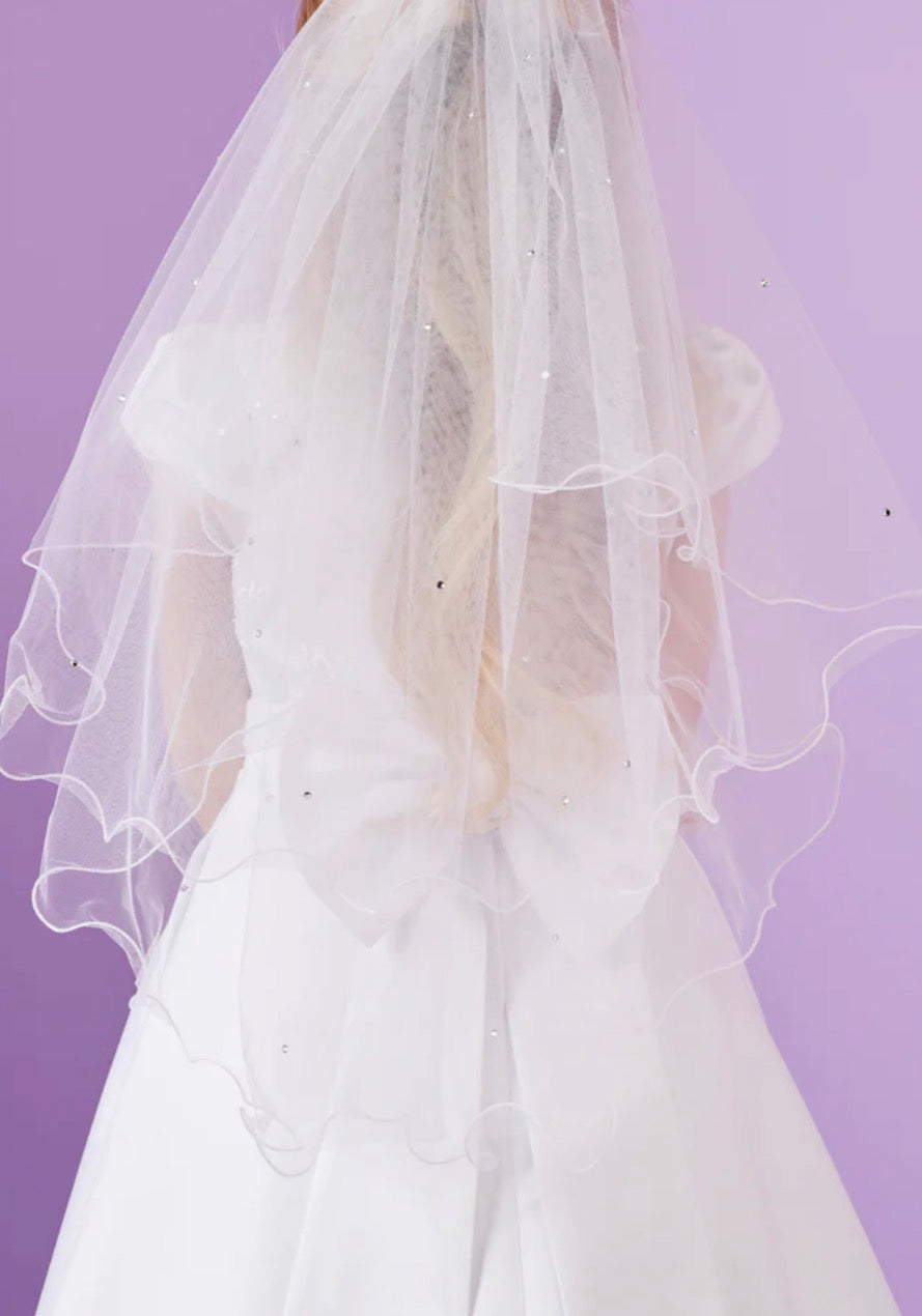 White Communion Veil- Linzi