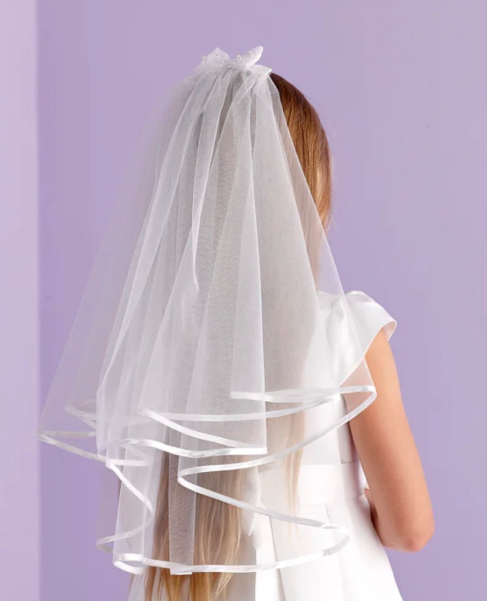 White Communion Veil- Leah
