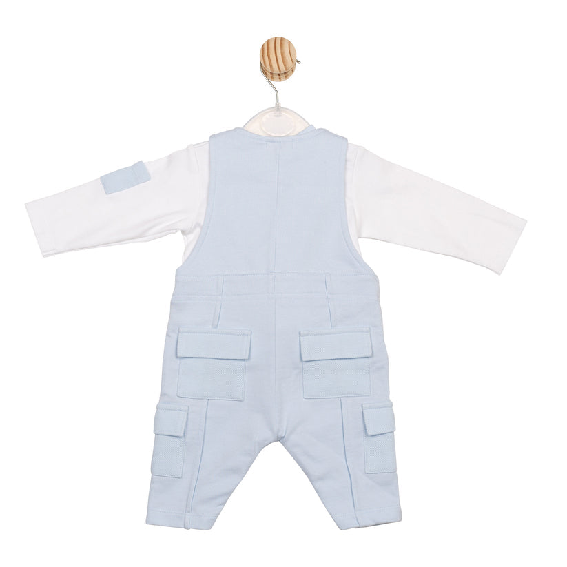 Mintini Baby Boy Blue Dungaree Outfit