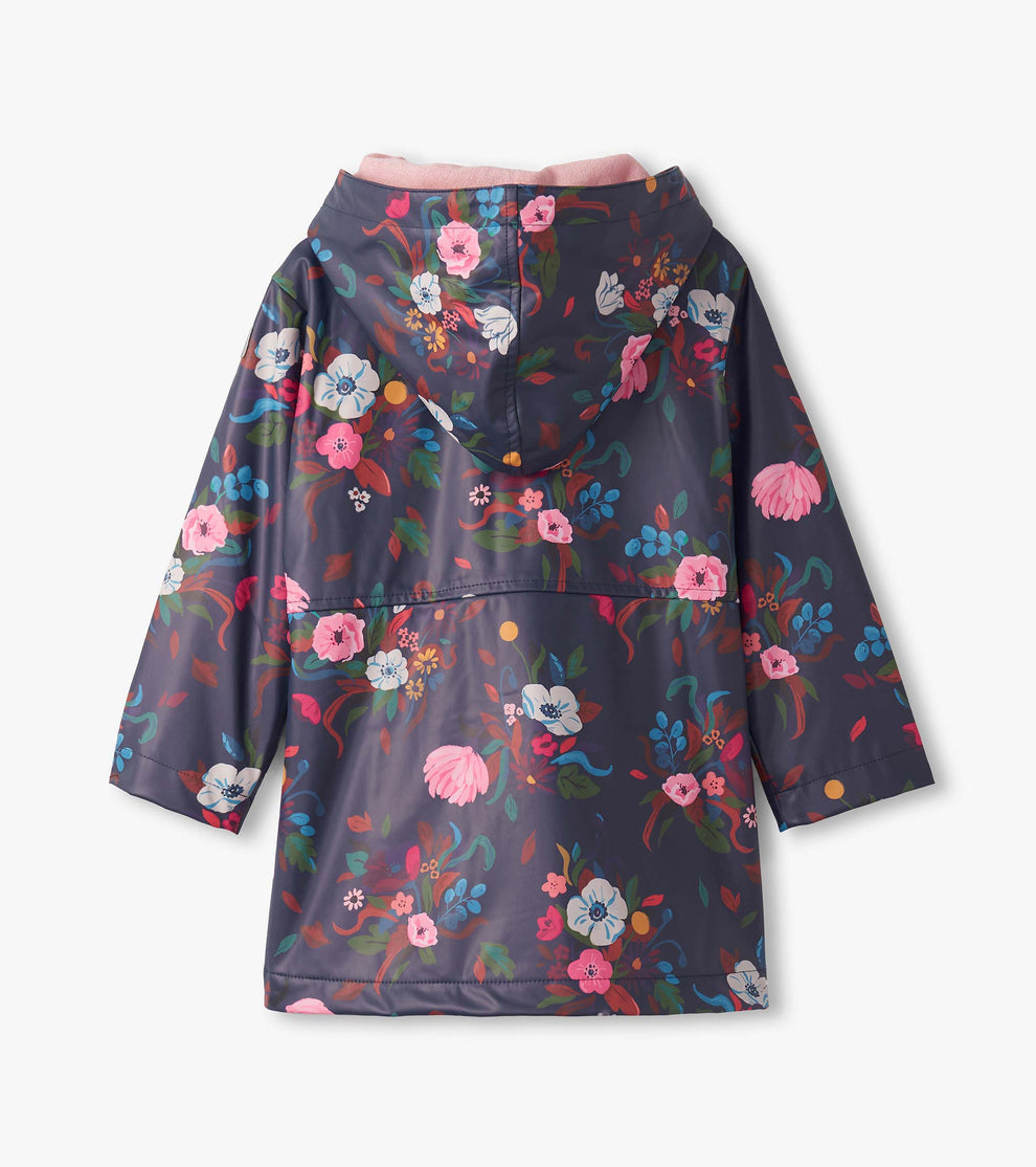 Hatley Girls Navy Floral Coat