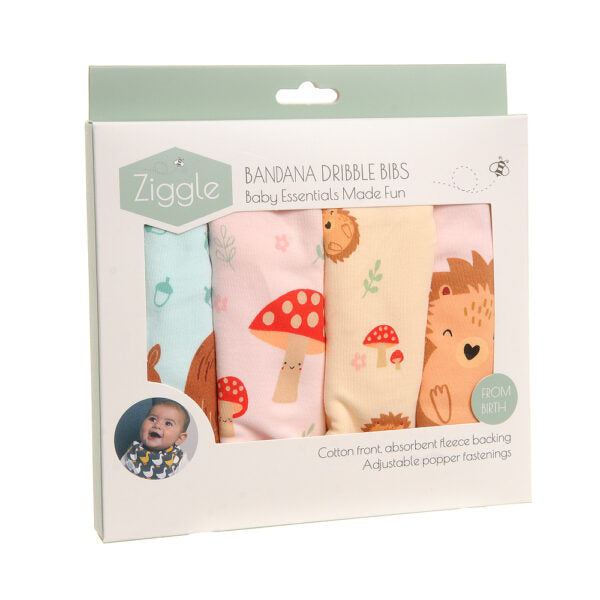 Ziggle Bibs “Woodland” 4 Pack