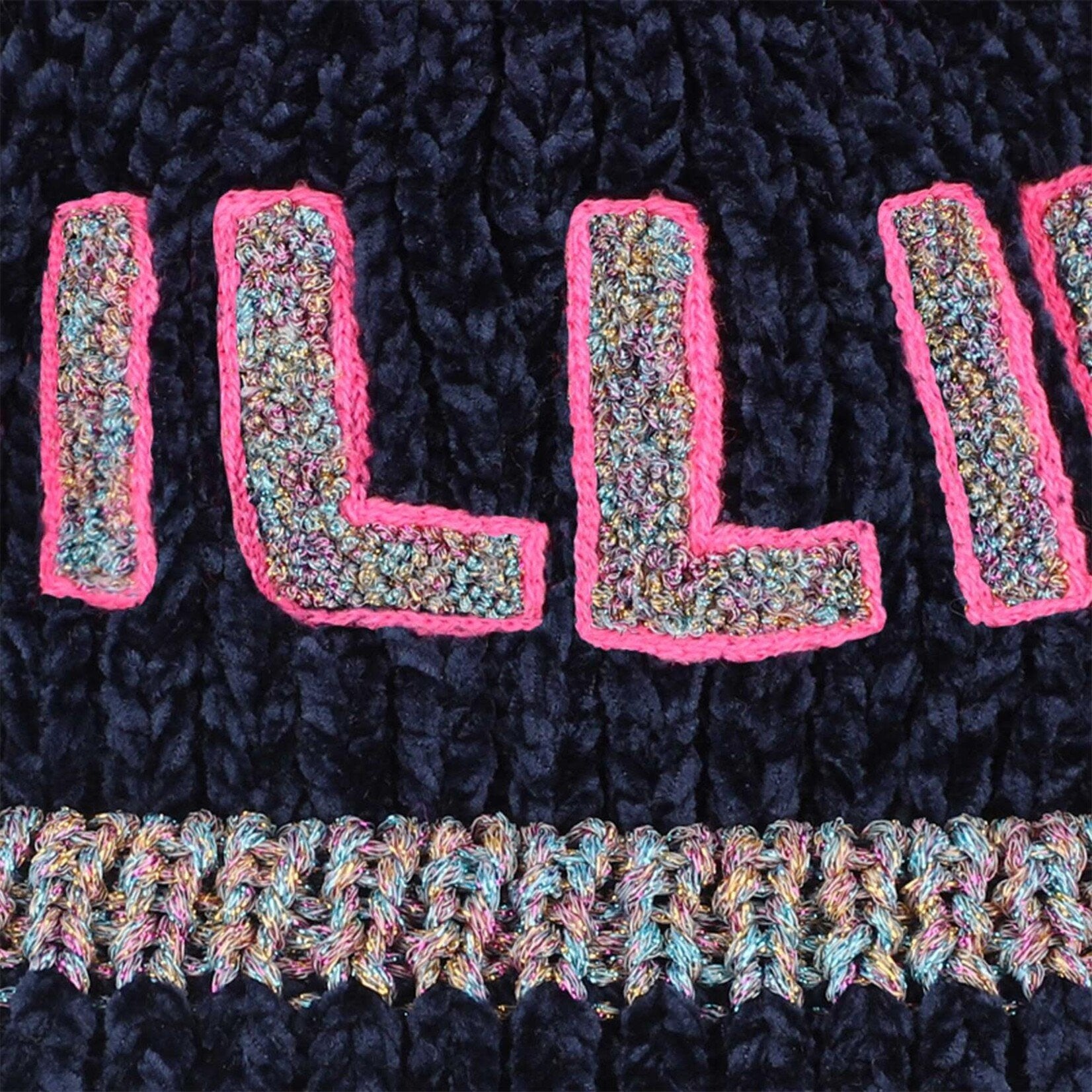 Billieblush Girls Navy Pom Pom Hat