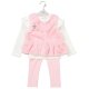 Girls Faux Fur Gilet ,Top & Legging Set