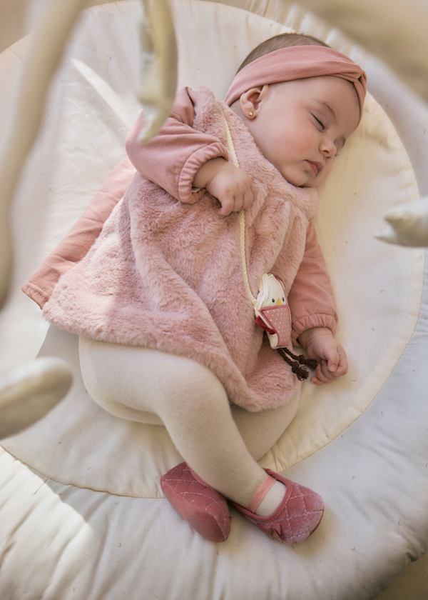 Mayoral Baby Girl Dusky Pink Dress and Headband Set